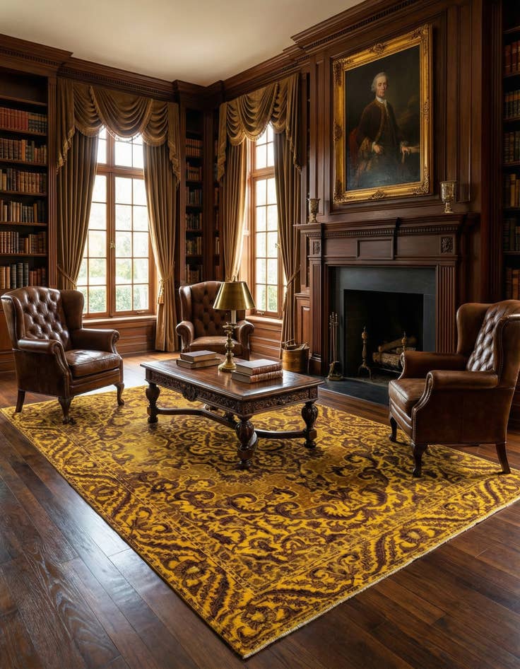 Detail image of 6' 2 x 9' 2 Vintage Royal Wool Rug