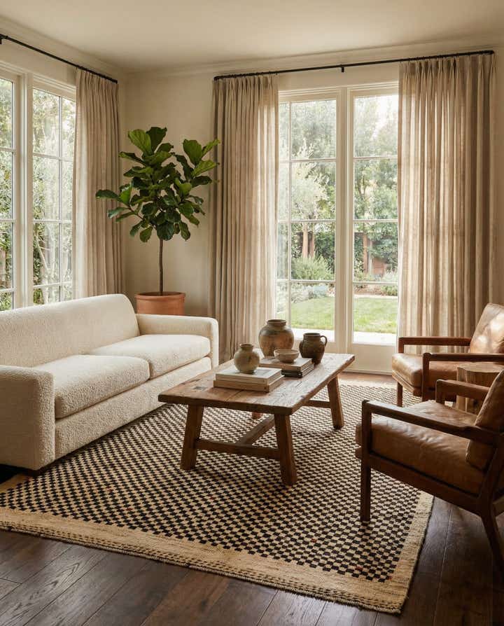 5' 8 x 8' Hand Knotted Moroccan Wool Rug