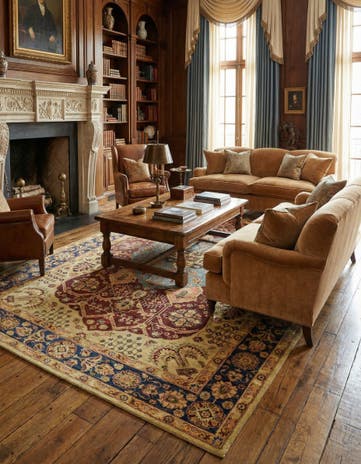 7' x 9' 7 Hand Knotted Ariana Ziegler Rug