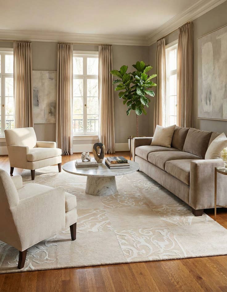 Detail image of 6' 8 x 9' 9  Hand Knotted Darya Rug