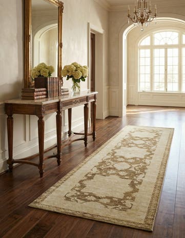 2' 7 x 8' 5 Hand Knotted Peshawar Ziegler Runner Rug
