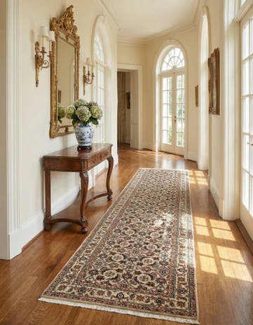 2' 6 x 9' 7 Hand Knotted Isfahan Wool Runner Rug