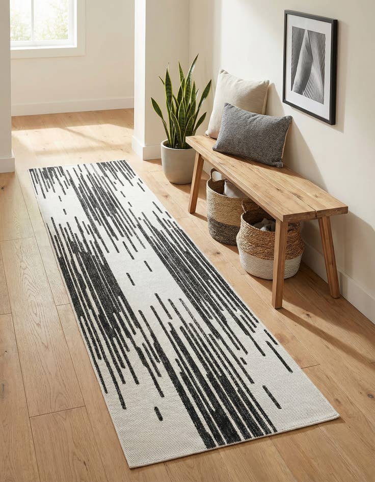 Detail image of 2' x 8' Easy-Clean Modern Indoor / Outdoor Runner Rug