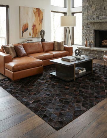 5' 1 x 7' 10 Cowhide Stocks Rug