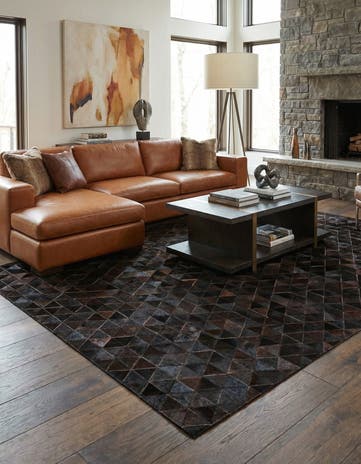 5' 1 x 7' 10 Cowhide Stocks Rug