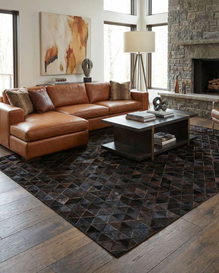 5' 1 x 7' 10 Cowhide Stocks Rug