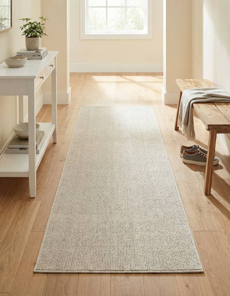 Detail image of 2' x 6' 1  Washable Solid Indoor / Outdoor Runner Rug