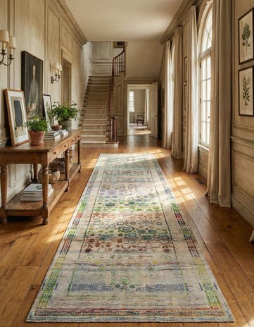3' 10 x 11' 10 Hand Knotted Ultra Vintage Persian Runner Rug