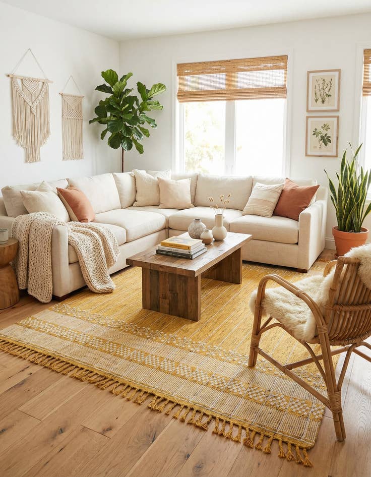 Detail image of 10' x 14' 1  Washable Eco Bohemian Indoor / Outdoor Rug