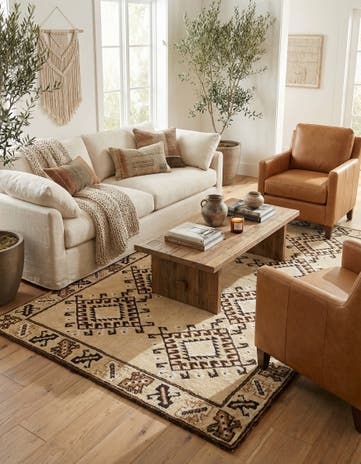 5' 1 x 8' 10 Hand Knotted Moroccan Wool Rug