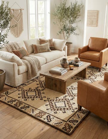 5' 1 x 8' 10 Hand Knotted Moroccan Wool Rug