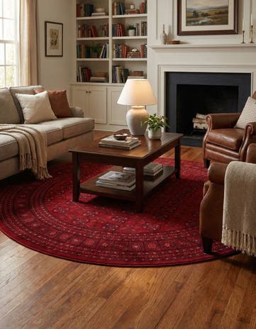 7' 10 x 7' 10 Bokhara Round Rug