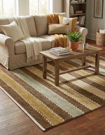 Brown Kashkuli Gabbeh Square Rug