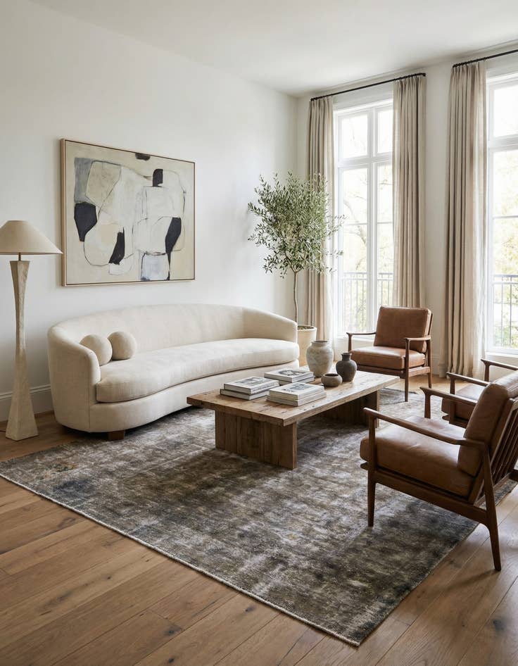 Detail image of 9' 1 x 11' 7  Hand Knotted Ultra Vintage Persian Wool Rug