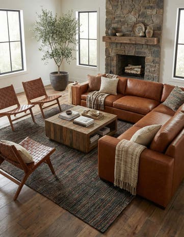 8' x 9' Hand Knotted Moroccan Wool Rug
