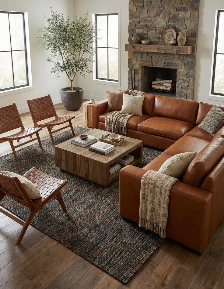 Detail image of  8' x 9'  Hand Knotted Moroccan Wool Rug