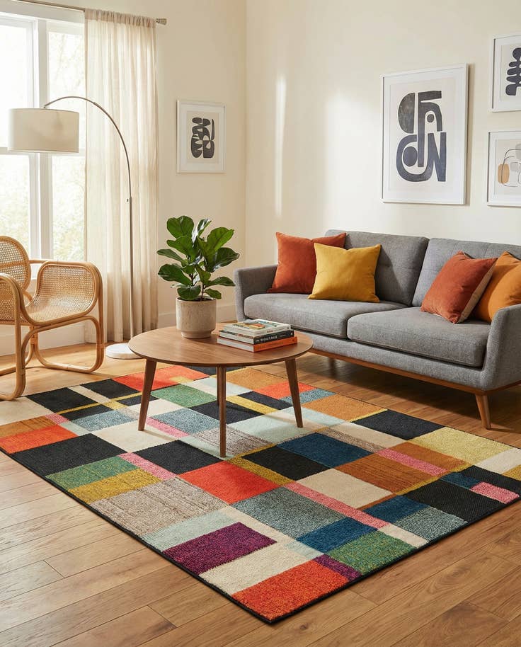 Detail image of 4' x 6' Easy-Clean Casablanca Indoor / Outdoor Rug