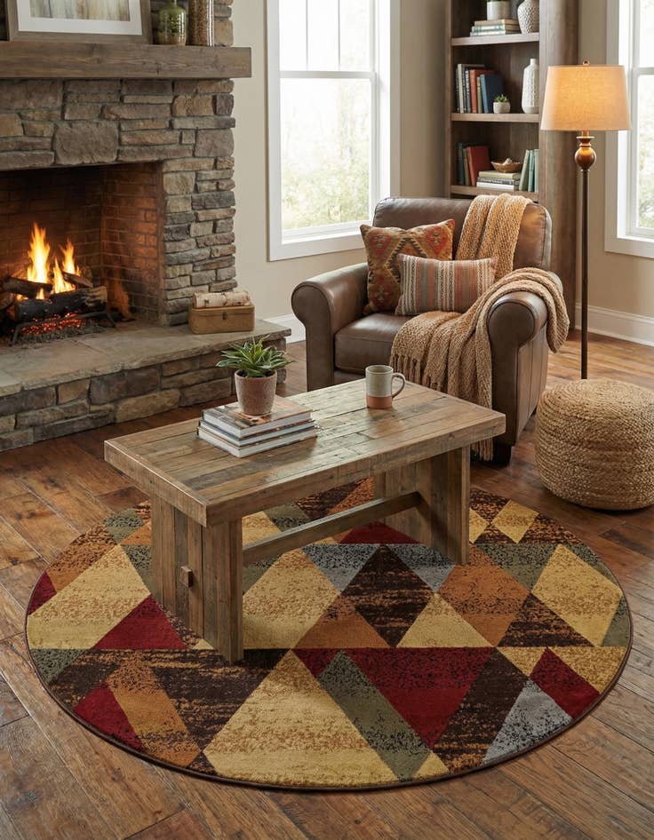 Detail image of  6' x 6' Cafe Round Rug