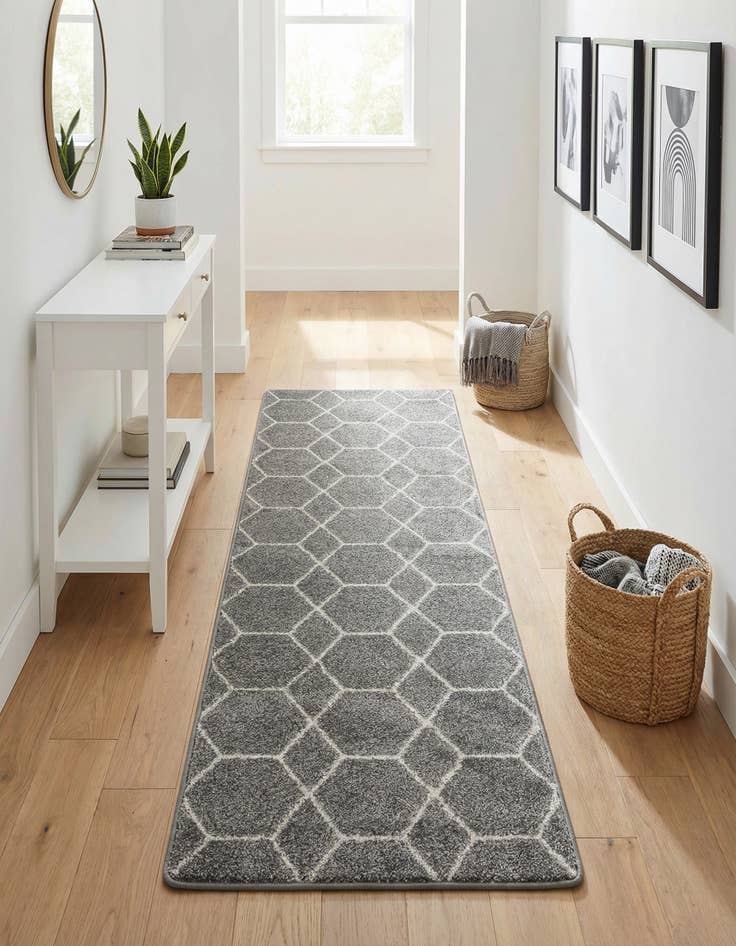 Detail image of 2' x 7' Trellis Frieze Runner Rug