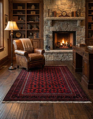 3' 11 x 6' 8 Balouch Wool Rug