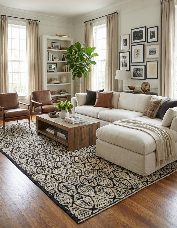 Detail image of 9' x 12' 2  Hand Knotted Darya Wool Rug