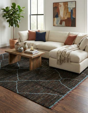 8' 8 x 12' 1 Hand Knotted Moroccan Wool Rug