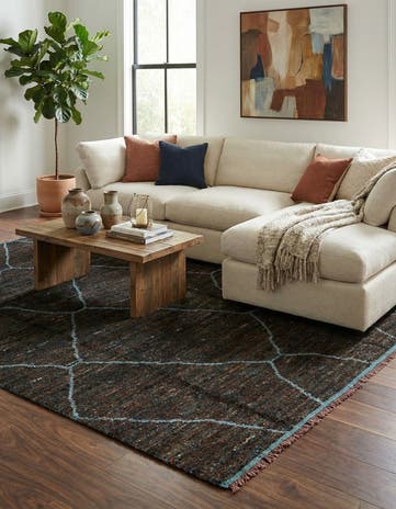 8' 8 x 12' 1 Hand Knotted Moroccan Wool Rug