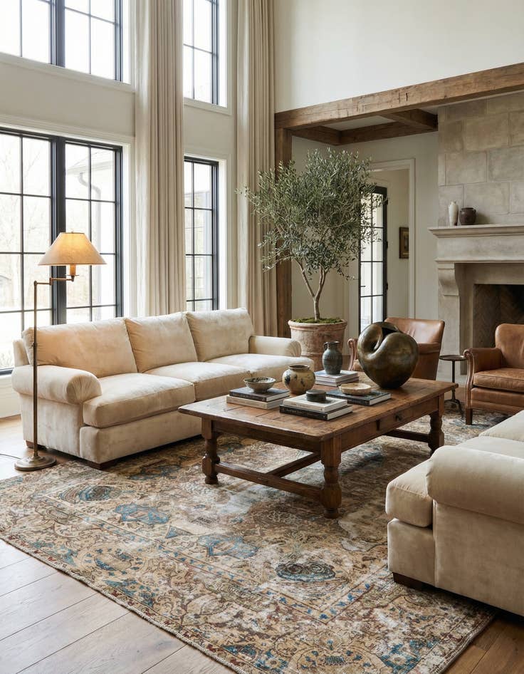 Detail image of 8' 1 x 11' 2  Hand Knotted Ultra Vintage Persian Wool Rug