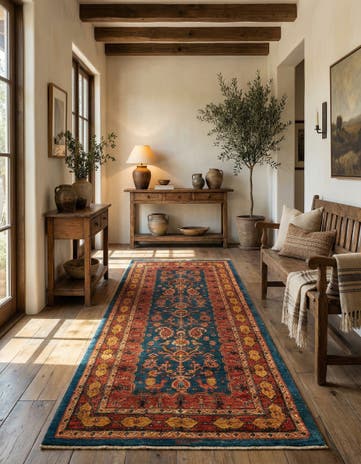 2' 8 x 6' 6 Luribaft Wool Runner Rug