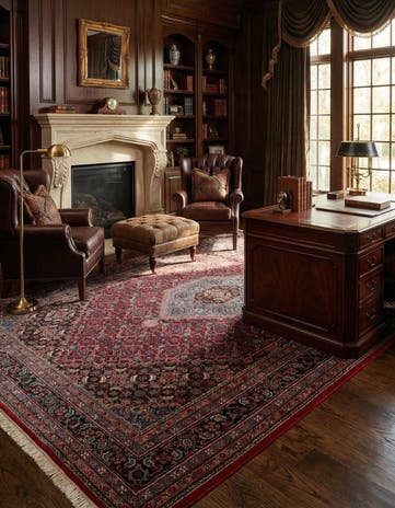 6' 4 x 9' 9 Hand Knotted Bidjar Wool Rug