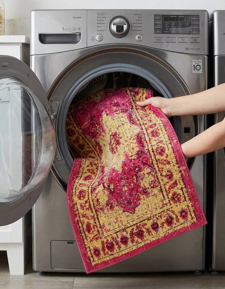 Detail image of  2' 7 x 10'  Washable Fleur Runner Rug