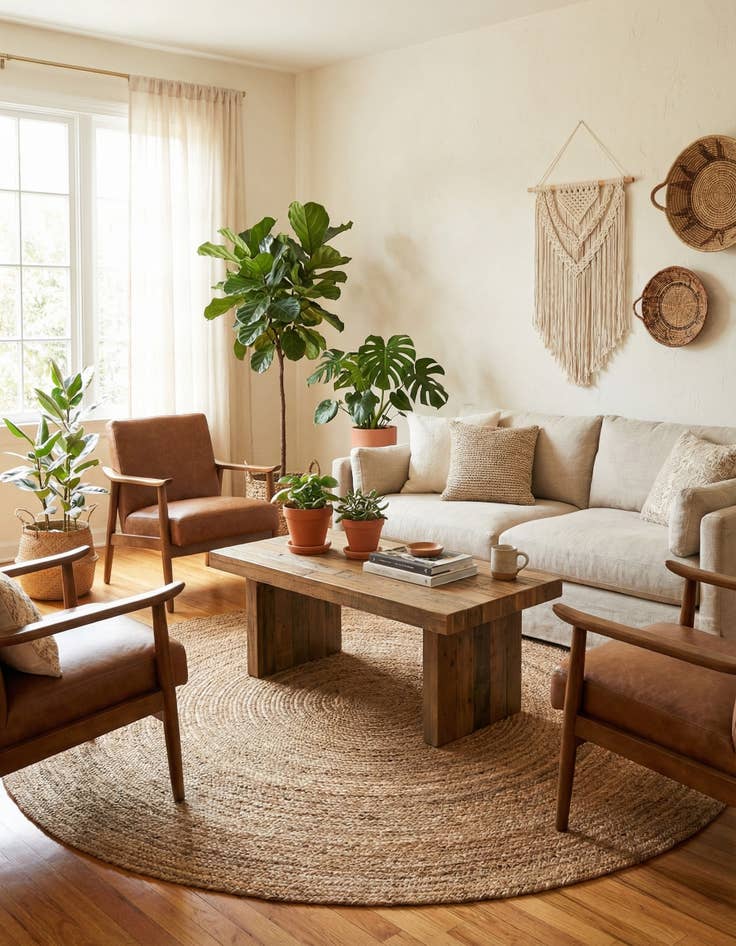 Detail image of 8' x 8' Handmade Braided Jute Round Rug