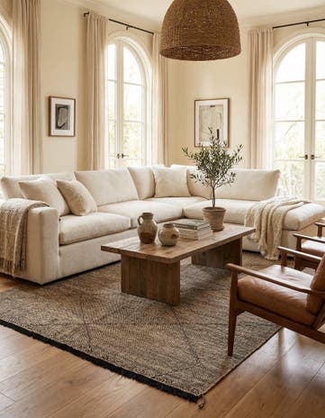 7' 3 x 9' 8 Hand Knotted Moroccan Wool Rug