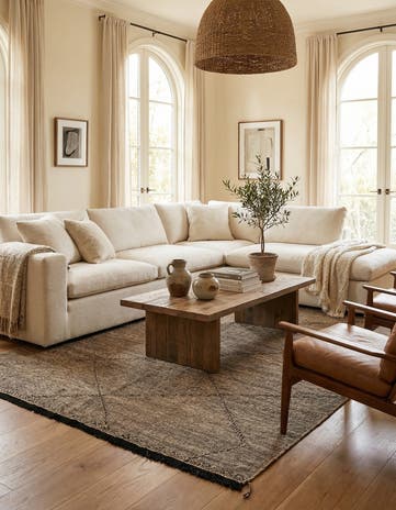 7' 3 x 9' 8 Hand Knotted Moroccan Wool Rug