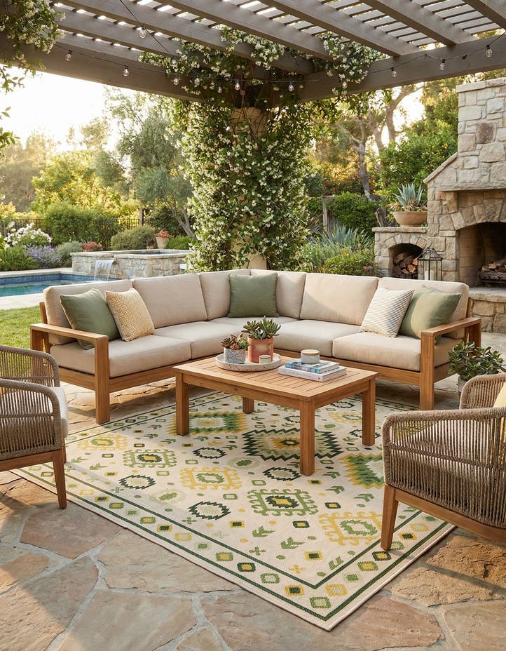 9' x 12' Easy-Clean Baja Indoor / Outdoor Rug