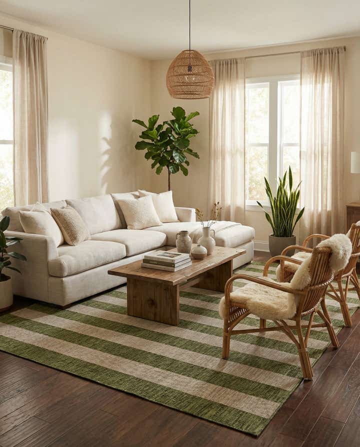 9' x 12' Easy-Clean Ribbon Indoor / Outdoor Rug