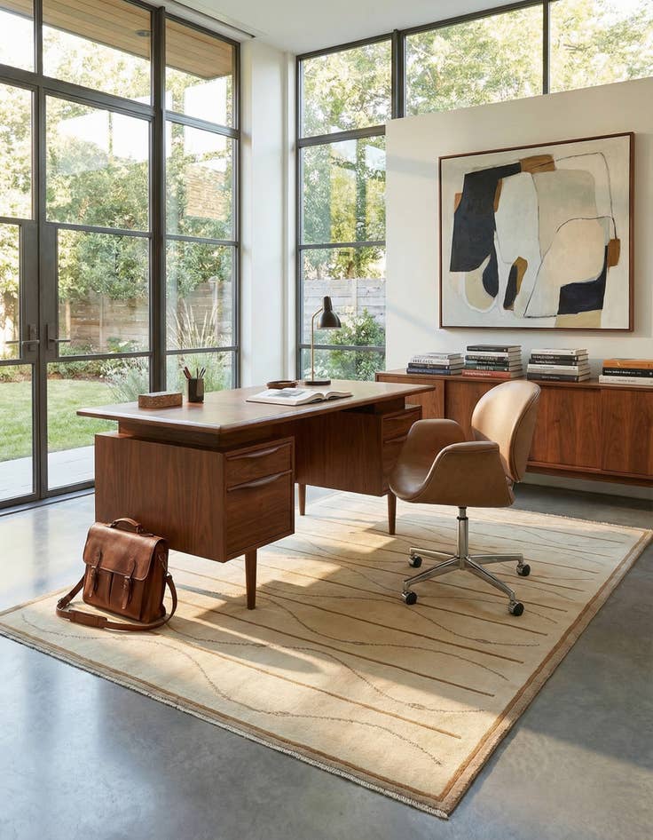 Detail image of  5' 8 x 7' 11  Hand Knotted Tibet Rug