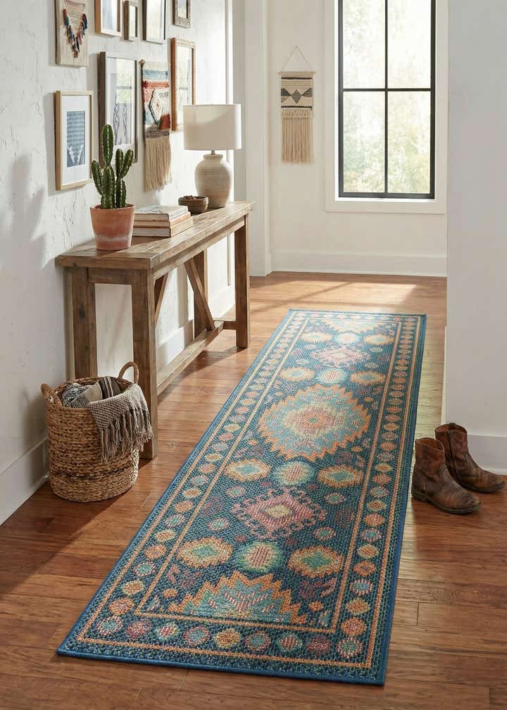 2' x 6' 1 Easy-Clean Baja Indoor / Outdoor Runner Rug