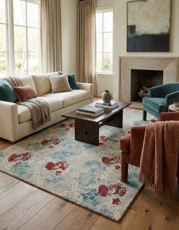 5' 4 x 7' 10 Hand Knotted Anar Rug