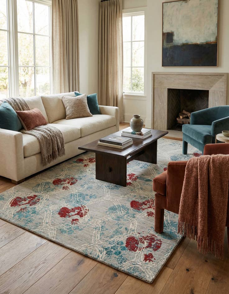 Detail image of 5' 4 x 7' 10  Hand Knotted Anar Rug