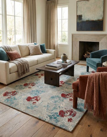 5' 4 x 7' 10 Hand Knotted Anar Rug