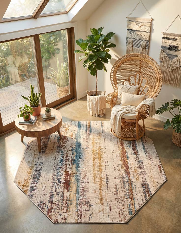 Detail image of 7' 10 x 7' 10 Deepa Octagon Rug