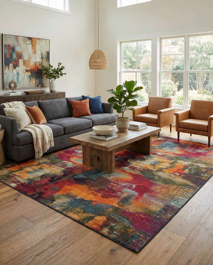 10' x 14' Easy-Clean Modern Indoor / Outdoor Rug