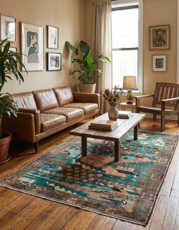 3' 10 x 6' 3 Hand Knotted Ultra Vintage Persian Wool Rug
