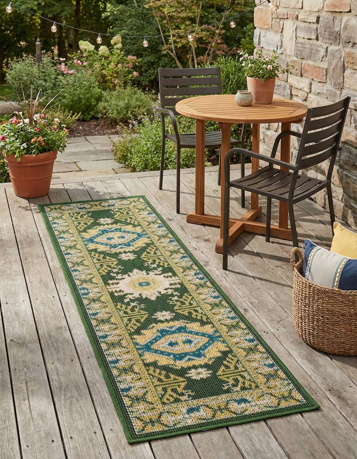 Detail image of 2' x 6'  Washable Baja Indoor / Outdoor Runner Rug
