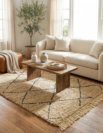 3' 10 x 5' Hand Knotted Moroccan Wool Rug