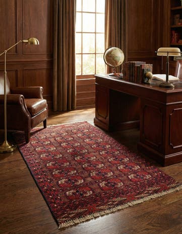3' x 4' 9 Hand Knotted Bokhara Oriental Wool Rug