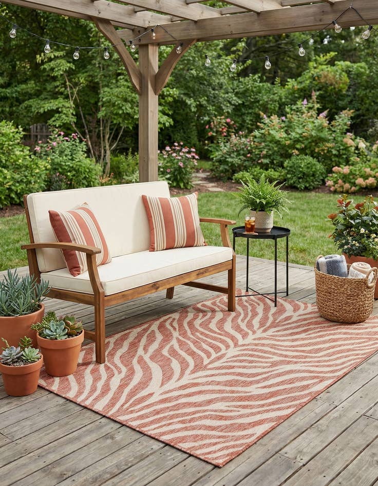 Detail image of 4' x 6' Easy-Clean Safari Indoor / Outdoor Rug