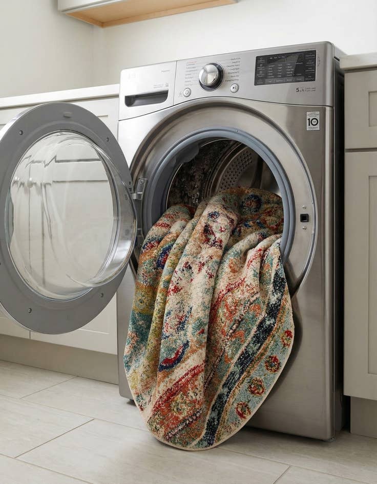 Detail image of  6' x 6'  Washable Mesa Round Rug