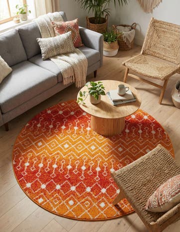 6' x 6' Moroccan Trellis Round Rug